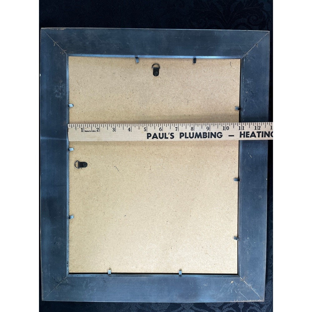 Vtg Picture Frame Ornate White Crackle 14.5x17.5" Shabby Chic Wall Decor Baroque - Picture 5 of 9